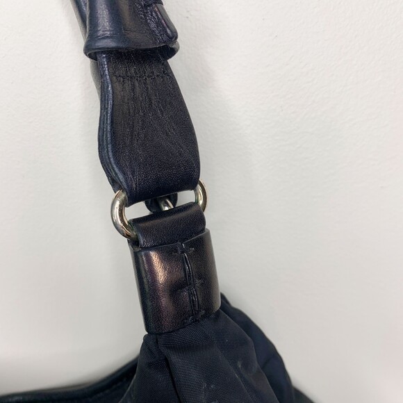 Kate Spade y2k vintage nylon leather trim hobo bag black - Picture 7 of 12